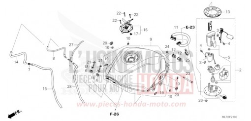 RESERVOIR A CARBURANT/POMPE A CARBURANT CBR500RAT de 2026